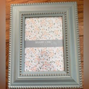 Shabby Chic Soft Blue Beaded Frame 5X7. New